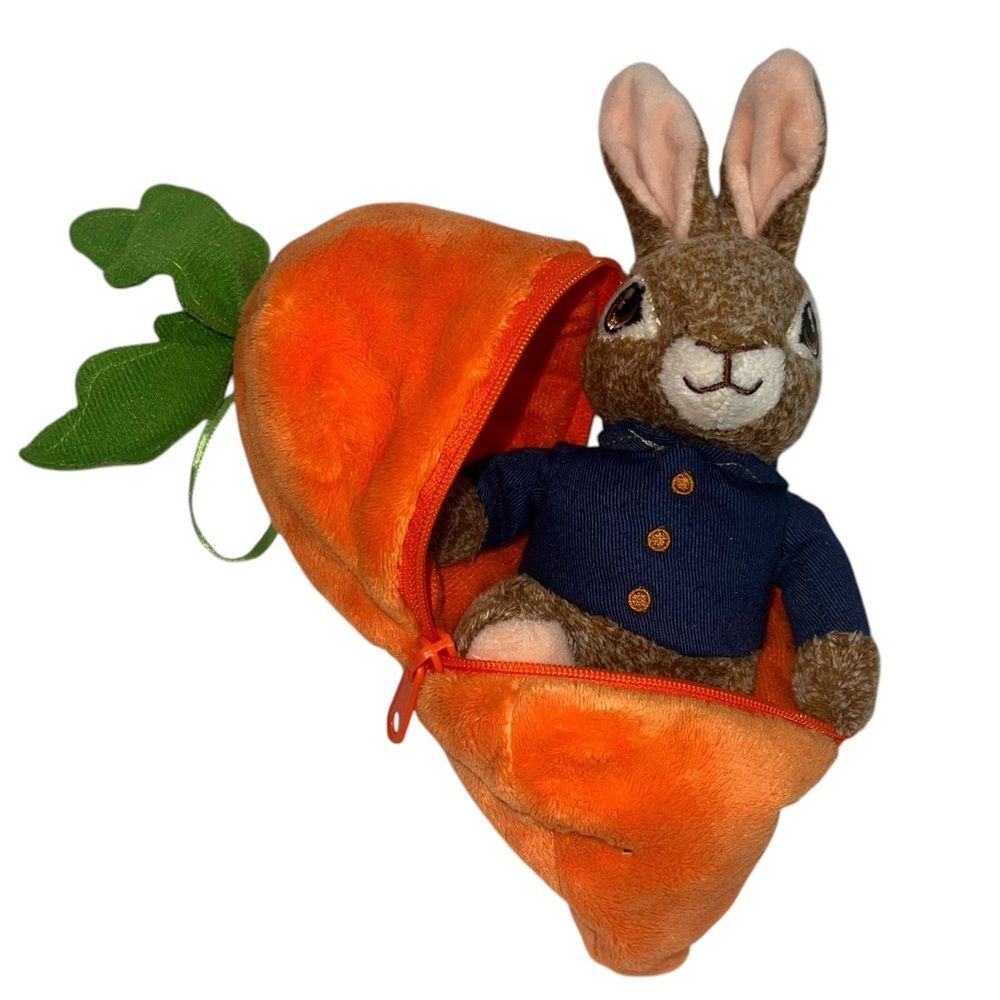 Peter Rabbit Zippered Carrot Dan Dee Plush Dan Dee Easter Toy 7.5 Inch 2022